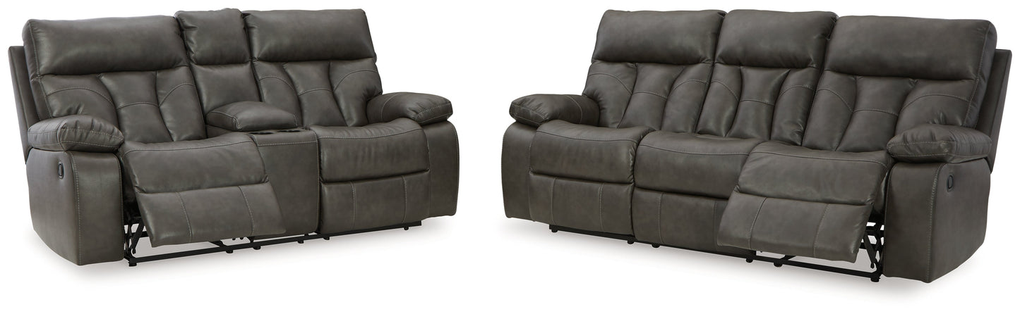 Willamen Quarry Reclining Sofa and Loveseat