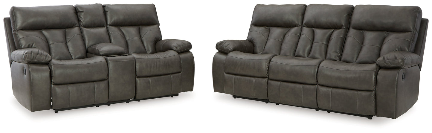 Willamen Quarry Reclining Sofa and Loveseat