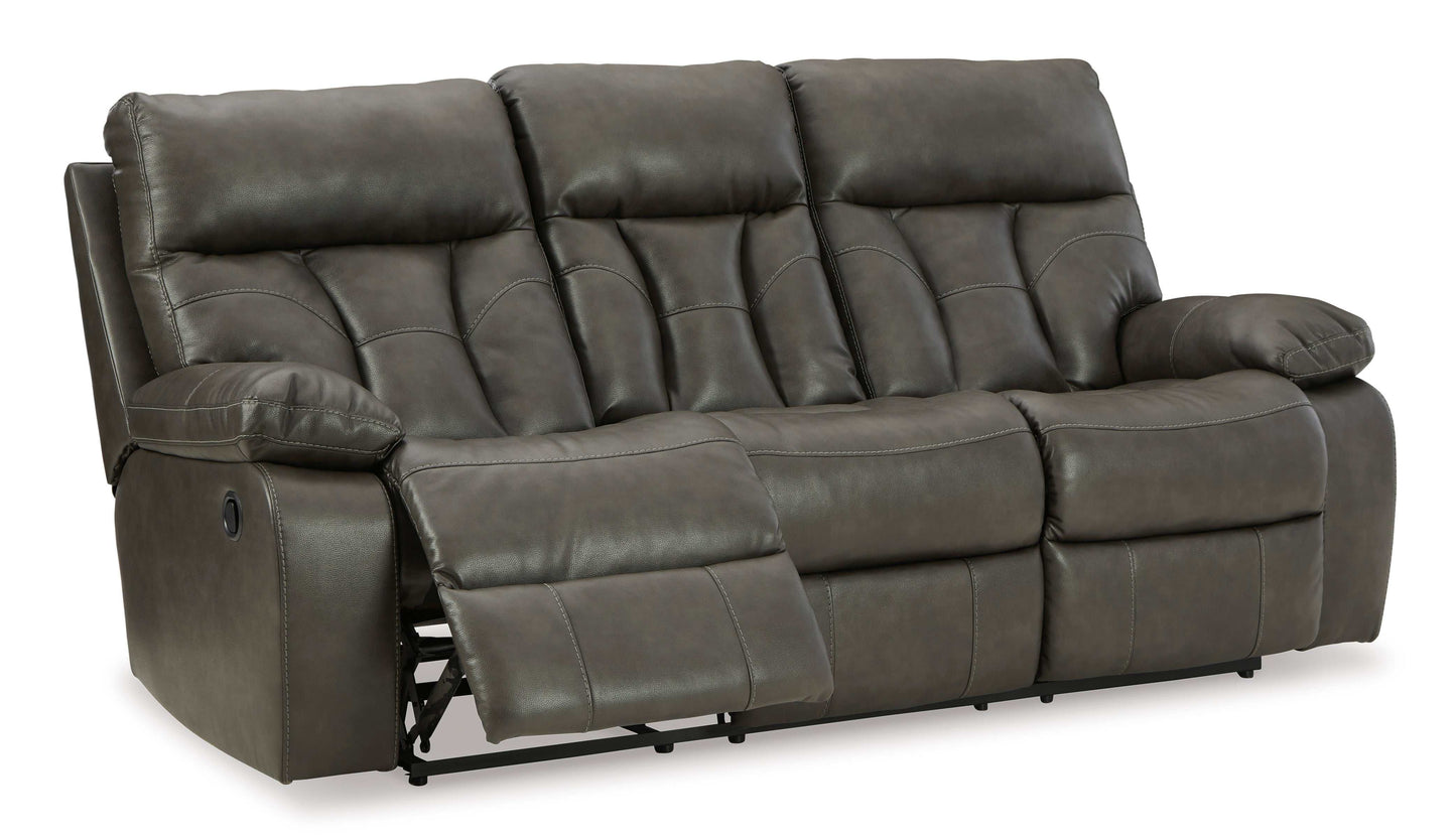 Willamen Quarry Reclining Sofa w/ Drop Down Table