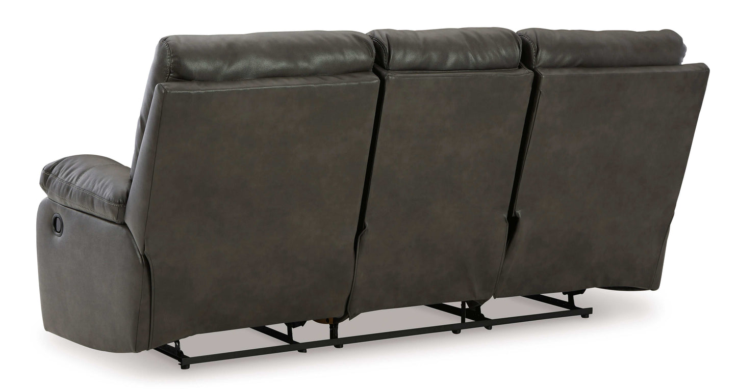 Willamen Quarry Reclining Sofa w/ Drop Down Table