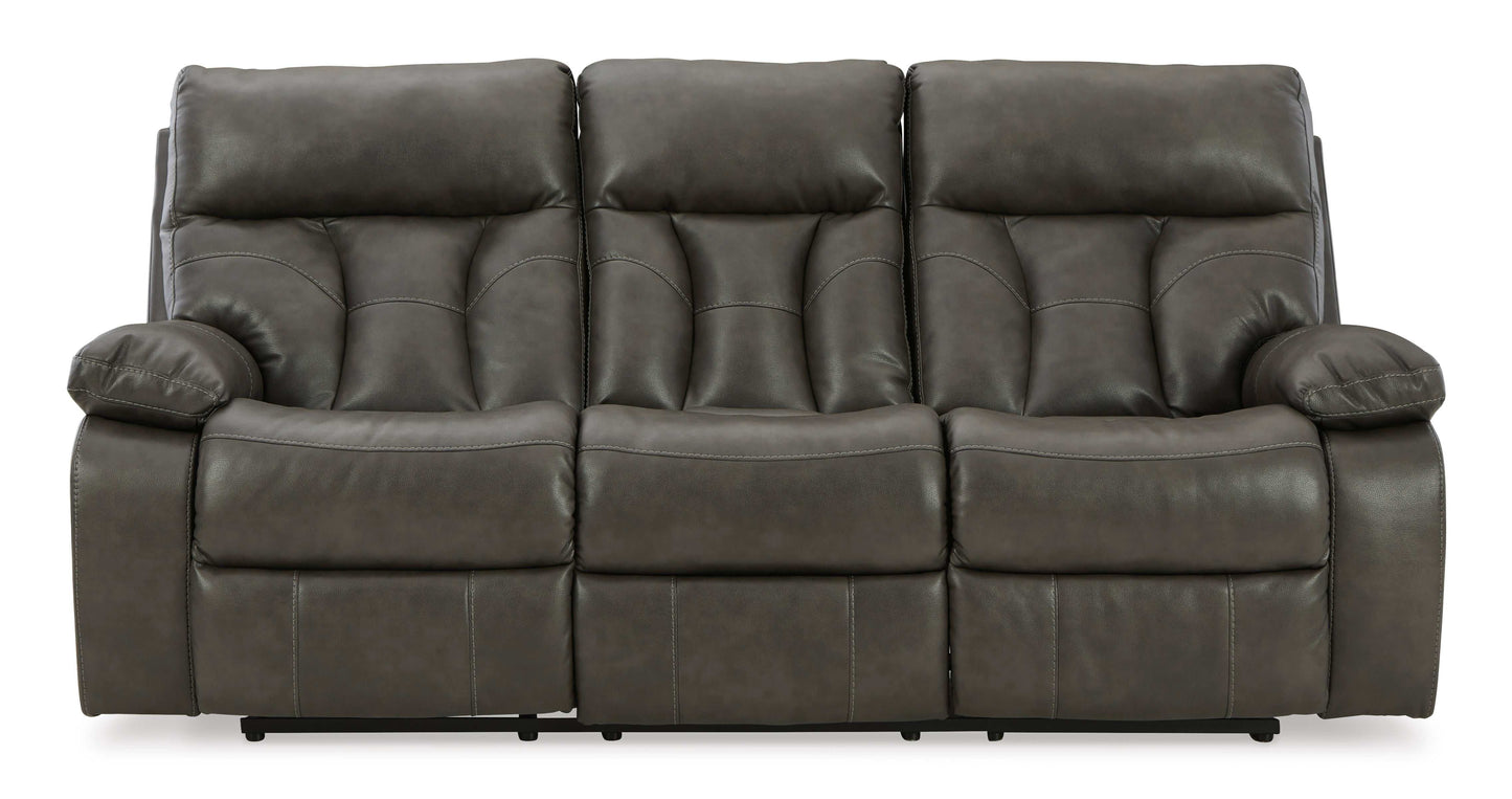 Willamen Quarry Reclining Sofa w/ Drop Down Table