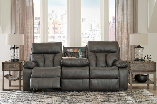 Willamen Quarry Reclining Sofa w/ Drop Down Table