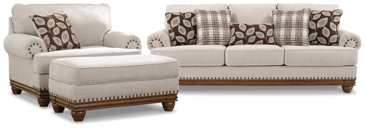 Harleson Wheat Sofa, Chair, and Ottoman