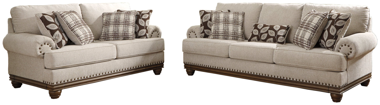 Harleson Wheat Sofa and Loveseat