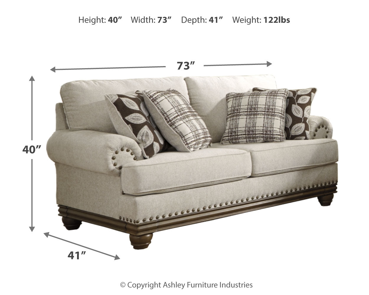 Harleson Wheat Loveseat, Chair, and Ottoman