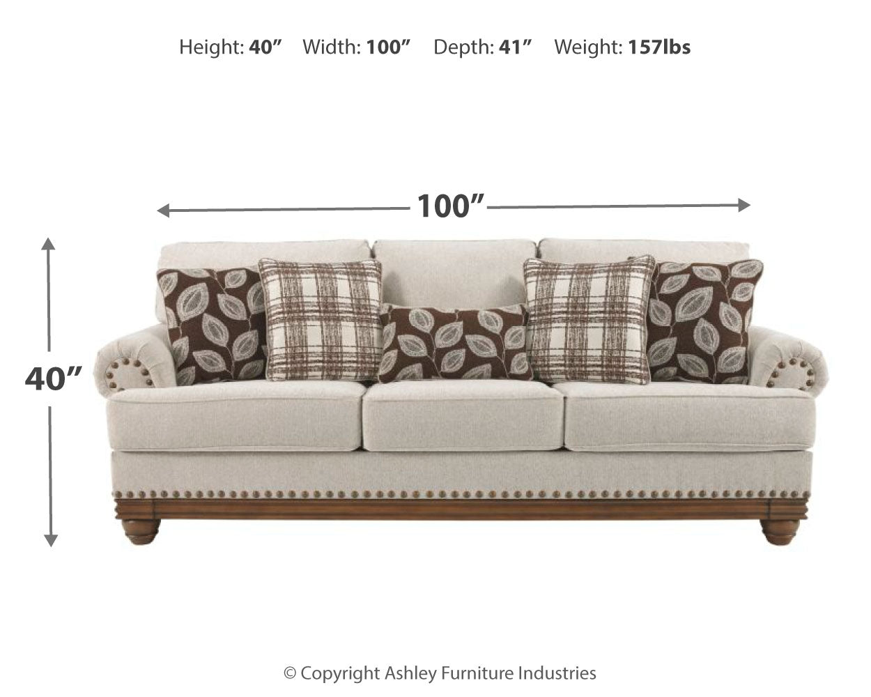 Harleson Wheat Sofa, Chair, and Ottoman