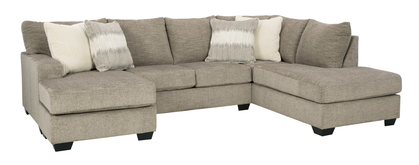 Creswell Stone 2pc Sectional w/ RAF Corner Chaise