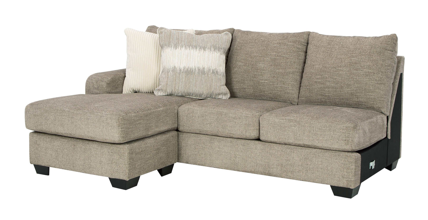 Creswell Stone 2pc Sectional w/ RAF Corner Chaise