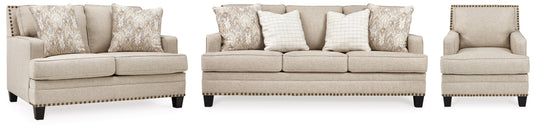 Claredon Linen Sofa, Loveseat and Chair