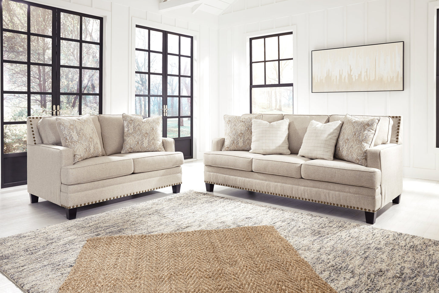 Claredon Linen Sofa and Loveseat