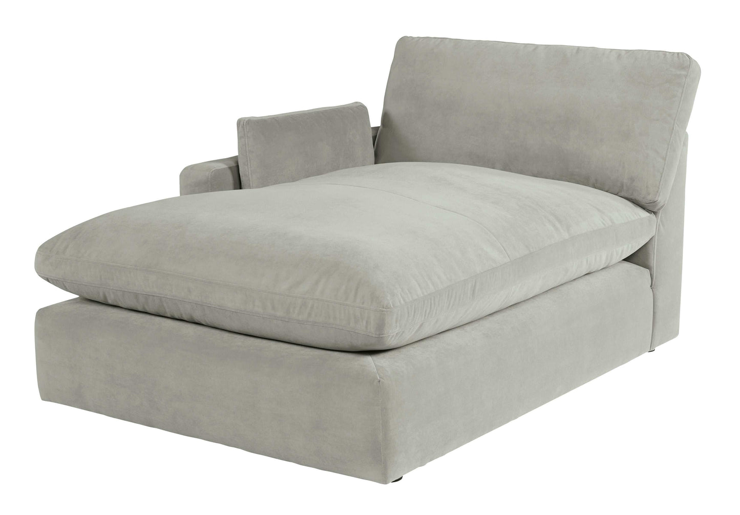 Sophie Gray Velvet Modular 5pc LAF Chaise Sectional