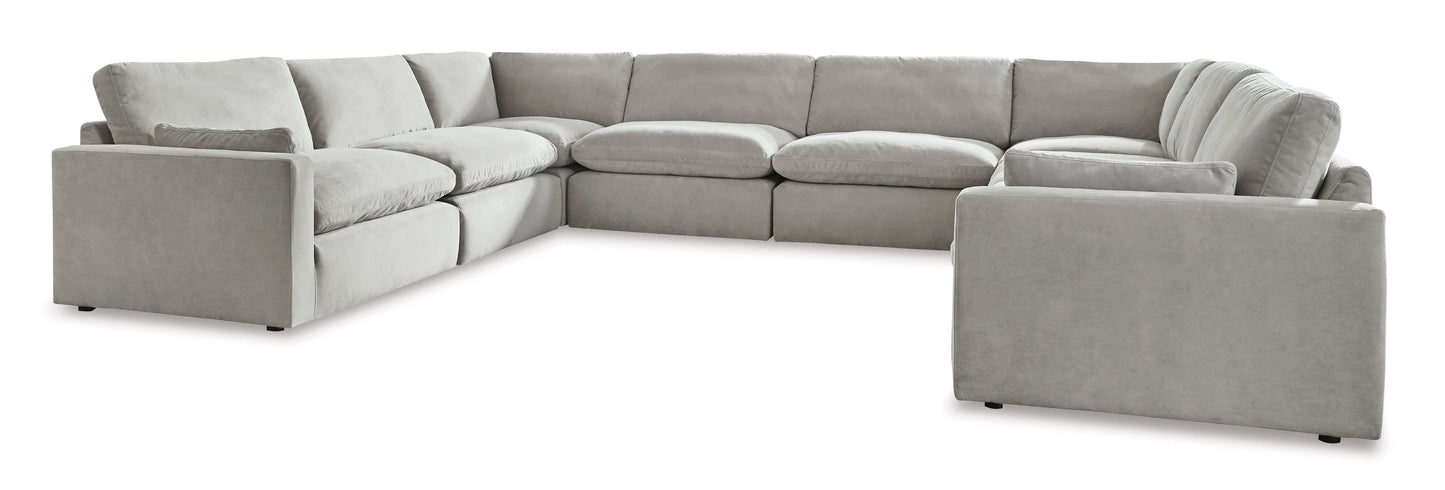 Sophie Gray Velvet Modular 8pc Sectional Living Room Set