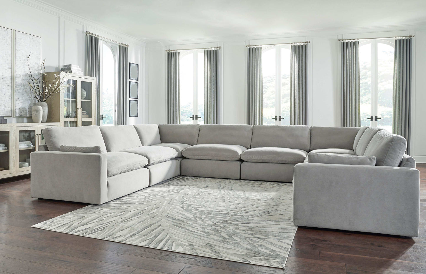 Sophie Gray Velvet Modular Sectional Units Create your own Style