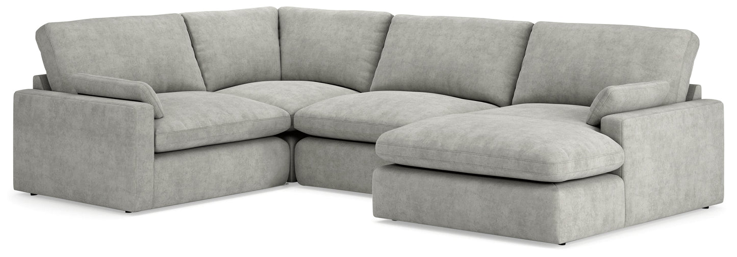 Sophie Gray 4-Piece Sectional with Chaise