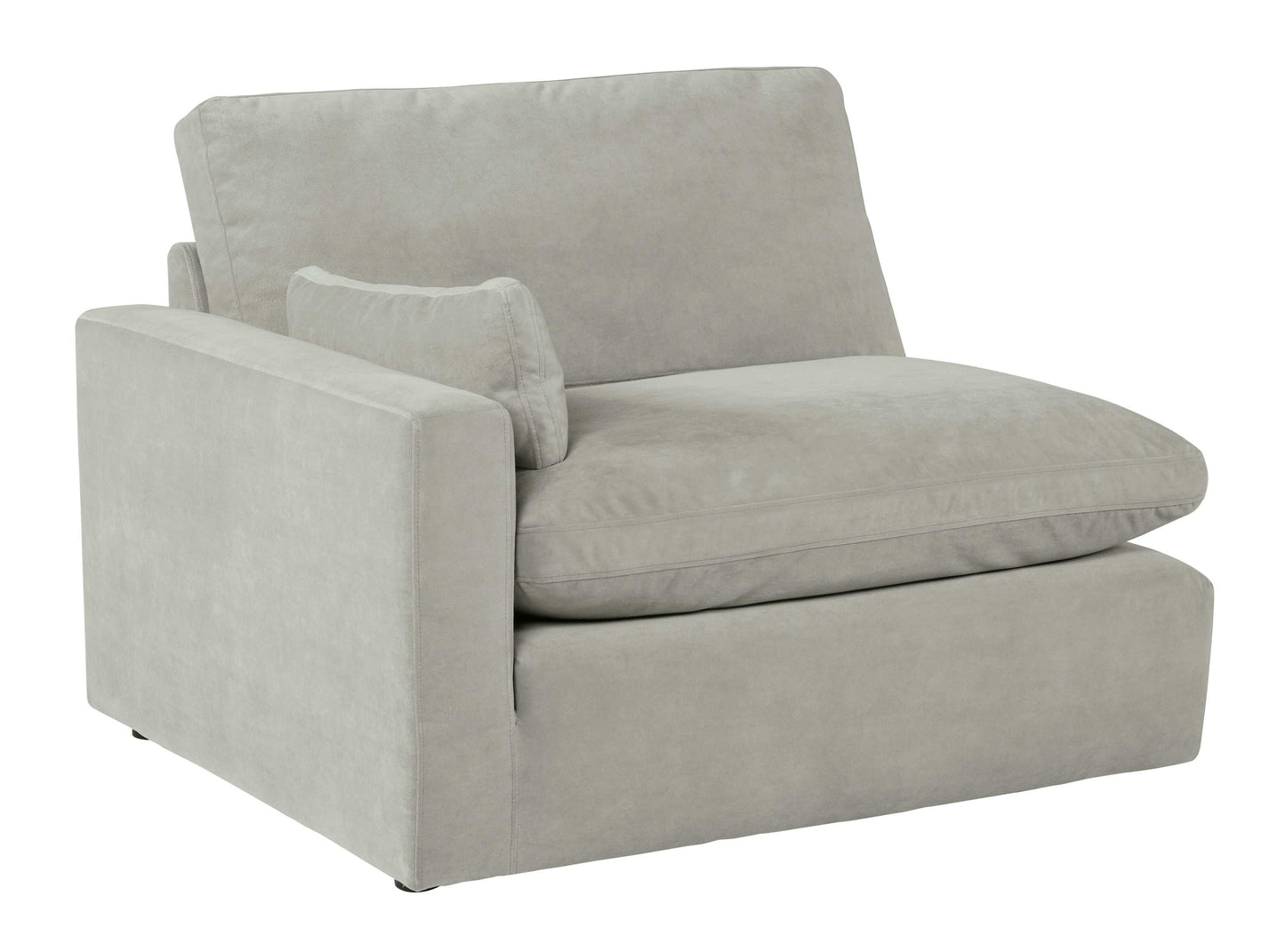 Sophie Gray Velvet Modular 2pc Sectional Loveseat