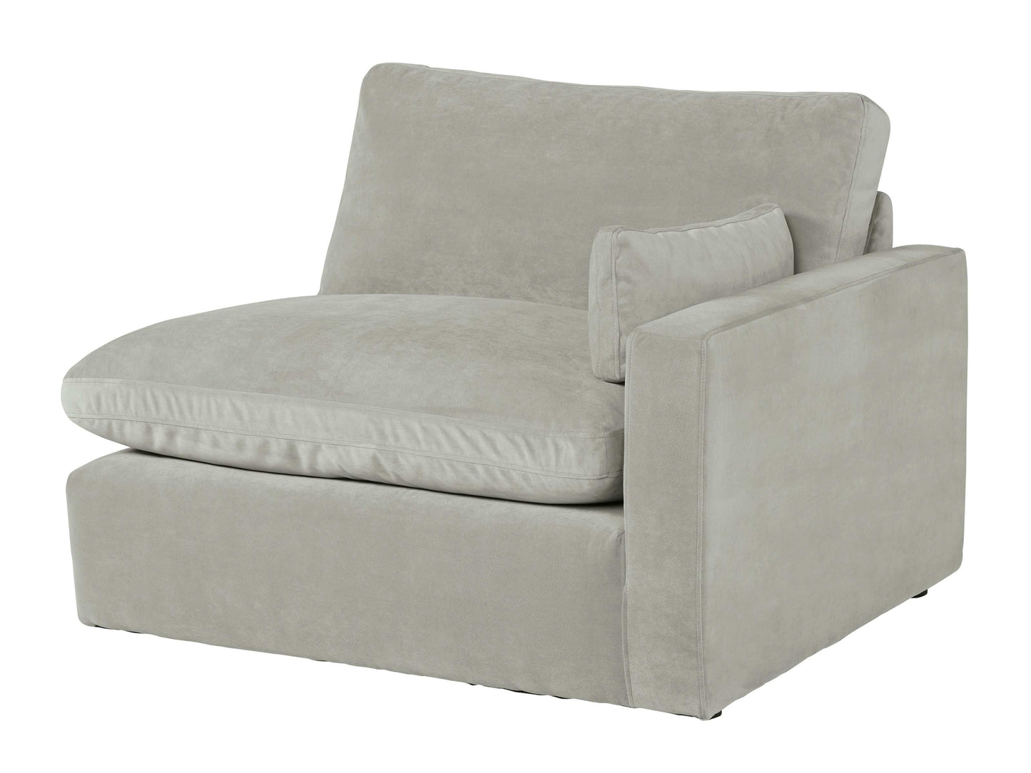 Sophie Gray Velvet Modular 5pc LAF Chaise Sectional