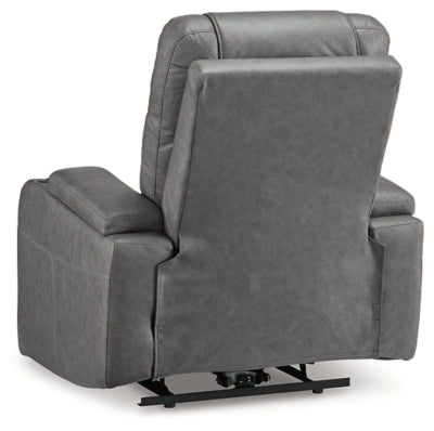 Schooner Rocks Slate Power Recliner/ADJ Headrest - Ornate Home