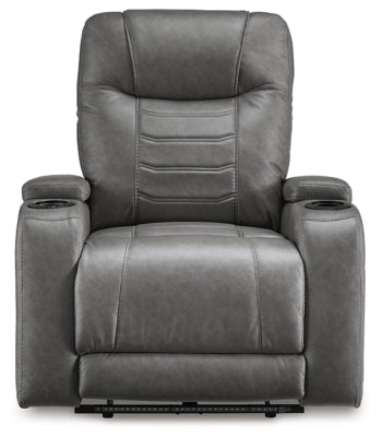 Schooner Rocks Slate Power Recliner/ADJ Headrest - Ornate Home