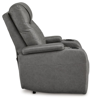 Schooner Rocks Slate Power Recliner/ADJ Headrest - Ornate Home