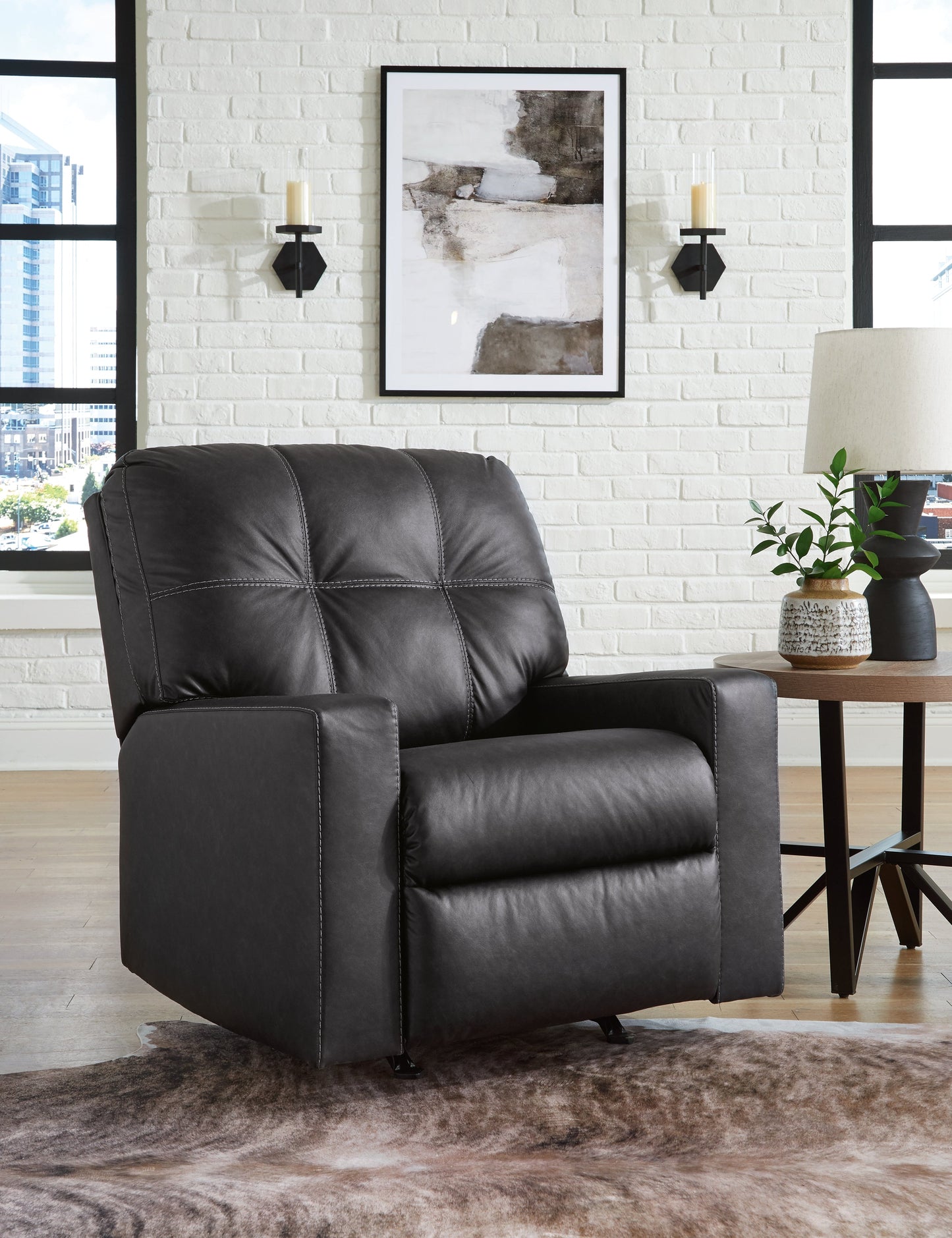 Barlin Mills Dark Gray Recliner