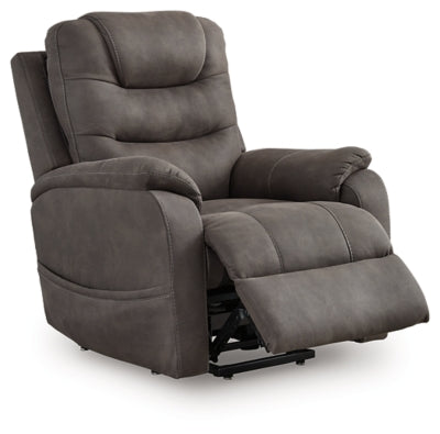 Snowfield Gunmetal Power Lift Recliner - Ornate Home