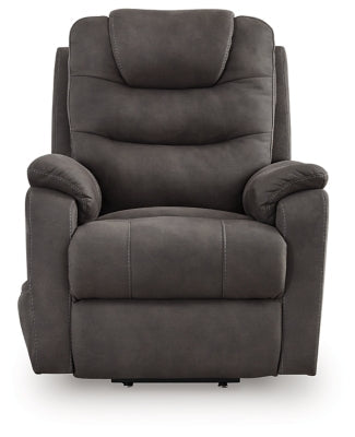 Snowfield Gunmetal Power Lift Recliner - Ornate Home