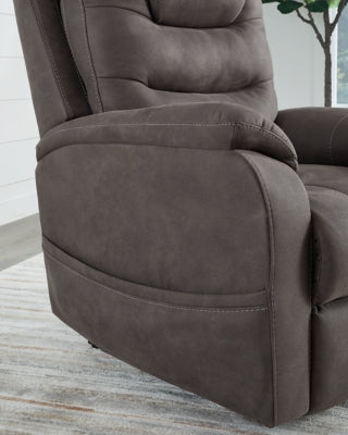 Snowfield Gunmetal Power Lift Recliner - Ornate Home