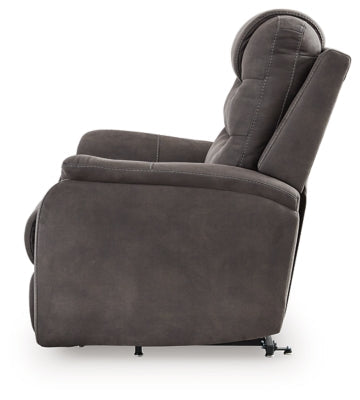 Snowfield Gunmetal Power Lift Recliner - Ornate Home