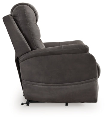 Snowfield Gunmetal Power Lift Recliner - Ornate Home