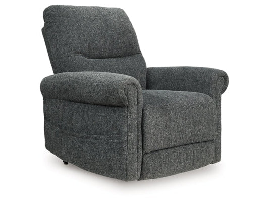 Aureta Charcoal Power Lift Recliner - Ornate Home