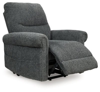 Aureta Charcoal Power Lift Recliner - Ornate Home