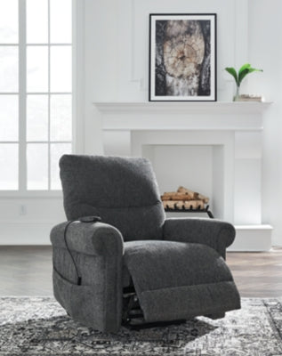 Aureta Charcoal Power Lift Recliner - Ornate Home