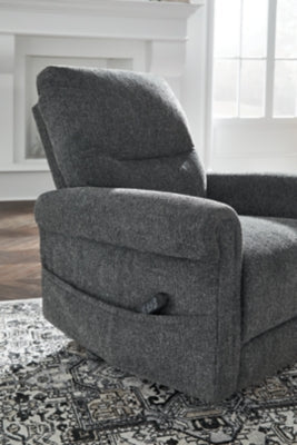 Aureta Charcoal Power Lift Recliner - Ornate Home