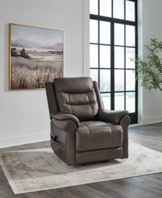 Oatman Umber Power Lift Recliner - Ornate Home