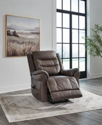 Oatman Umber Power Lift Recliner - Ornate Home