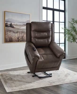 Oatman Umber Power Lift Recliner - Ornate Home