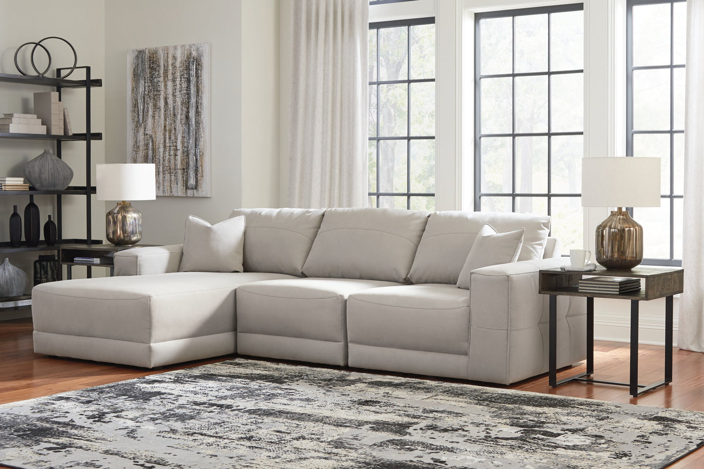 Next-Gen Gaucho Gray 3-Piece Sectional Sofa with Chaise