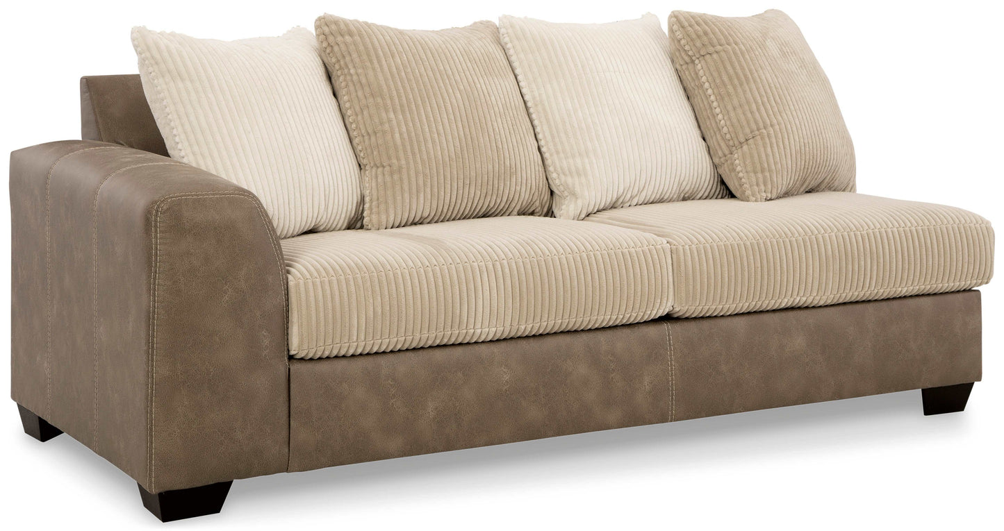 Keskin Sand L Shape 2pc Sectional w/ Chaise