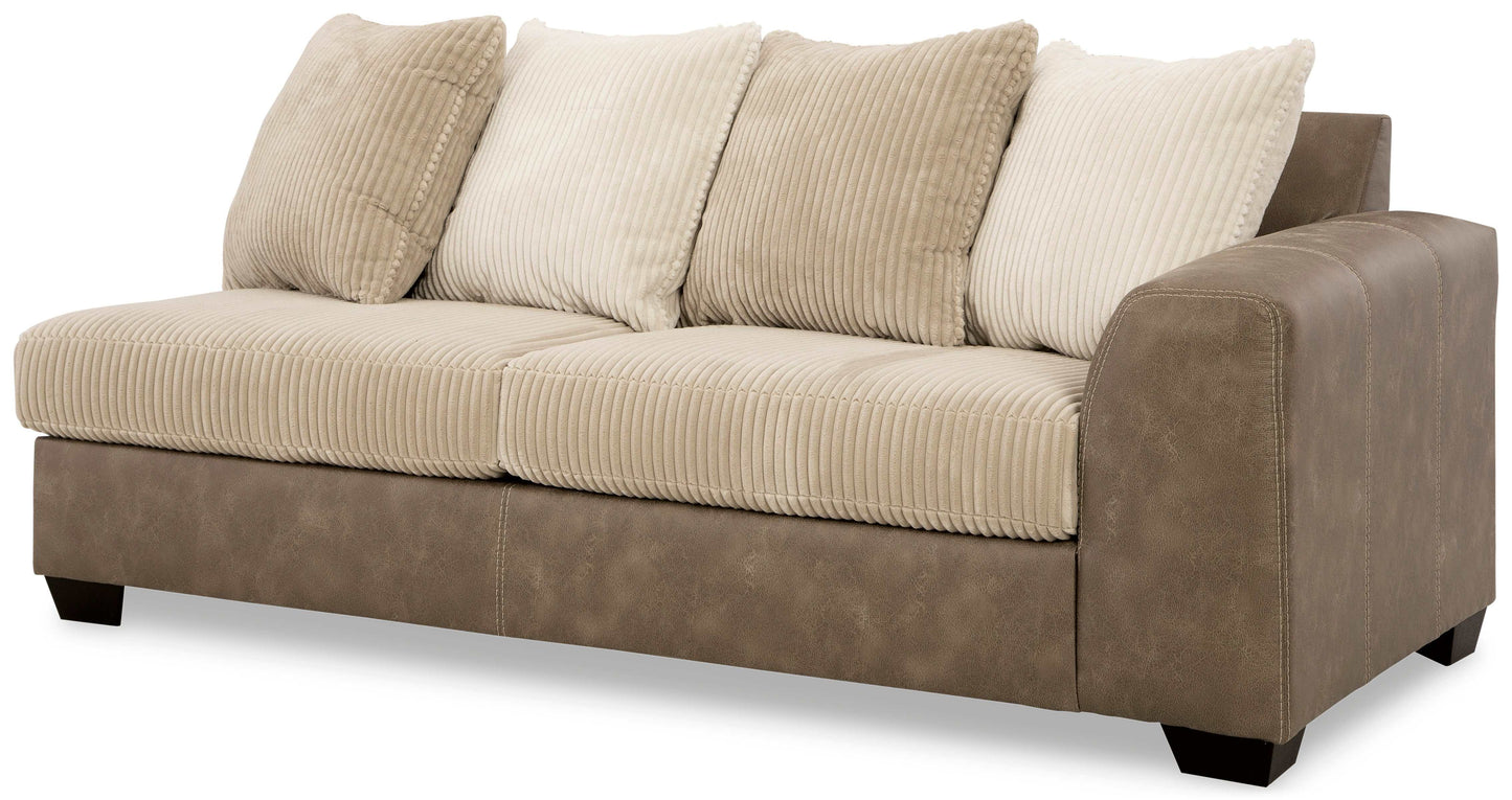 Keskin Sand L Shape 2pc Sectional w/ Chaise