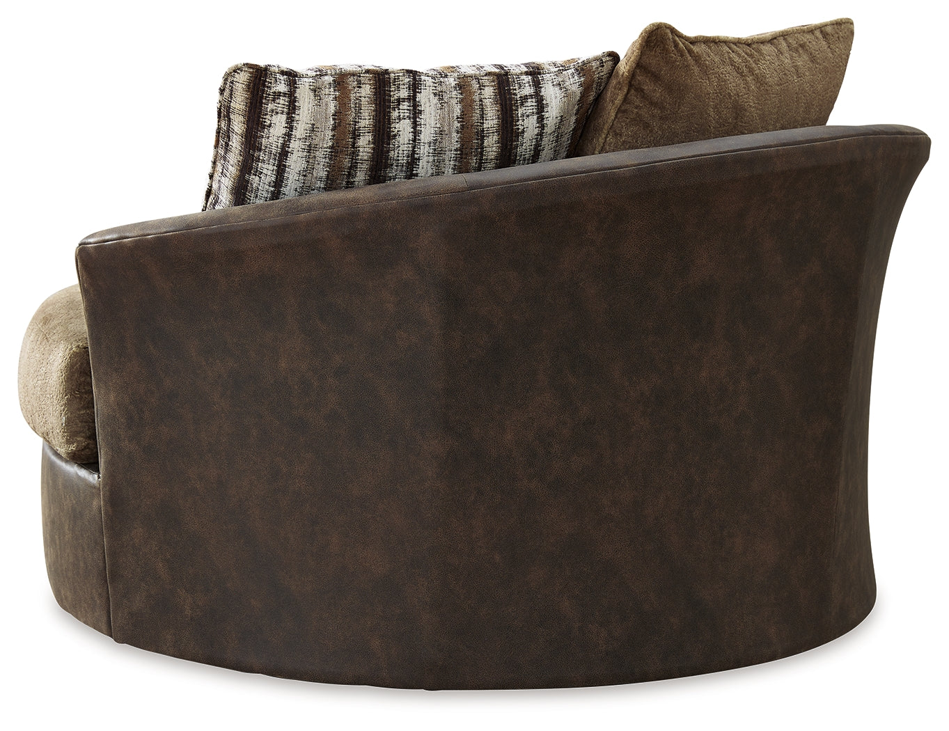 Alesbury Brown Sofa, Oversized Chair, Swivel Chair and Ottoman