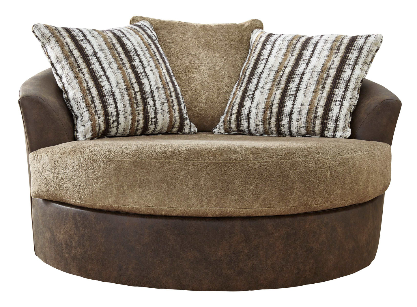 Alesbury Chocolate Oversized Swivel Accent Chair