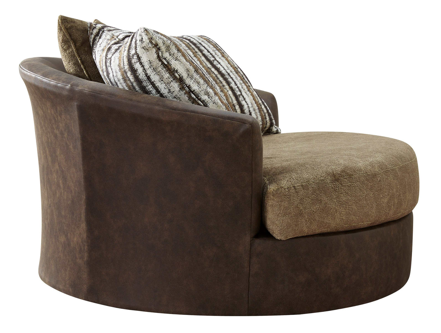 Alesbury Chocolate Oversized Swivel Accent Chair