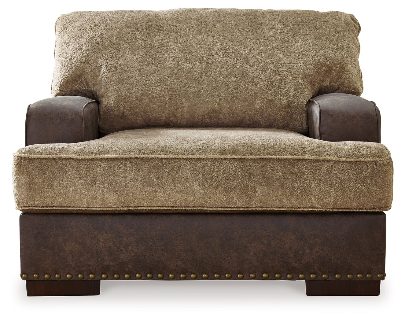 Alesbury Brown Sofa, Oversized Chair, Swivel Chair and Ottoman