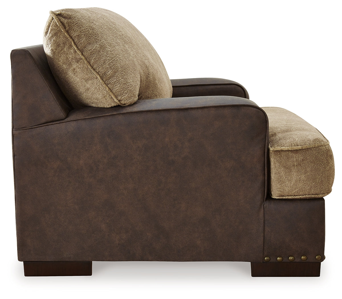 Alesbury Brown Sofa, Oversized Chair, Swivel Chair and Ottoman