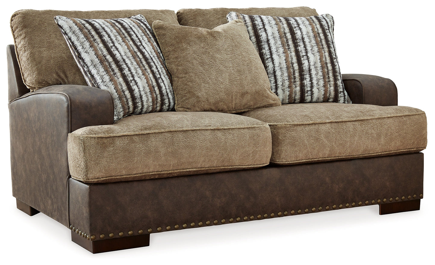 Alesbury Brown Sofa, Loveseat, Oversized Chair and Ottoman