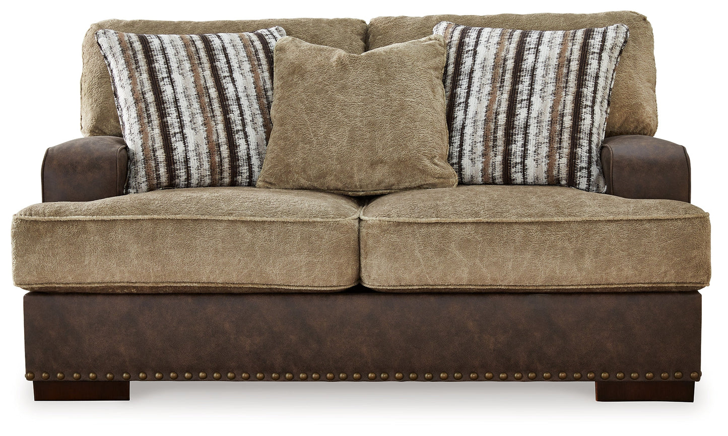 Alesbury Brown Sofa, Loveseat, Oversized Chair and Ottoman