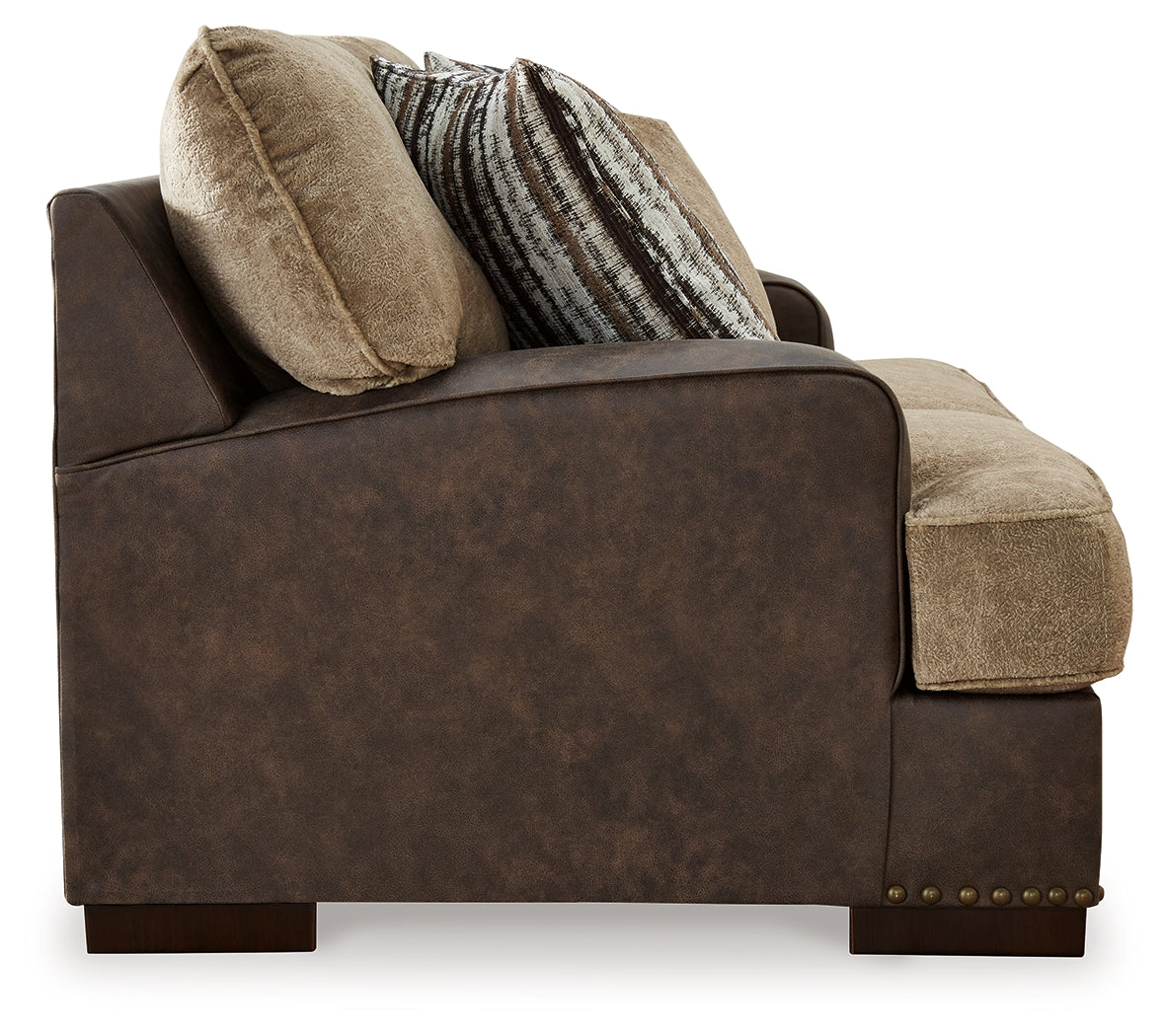 Alesbury Brown Sofa, Loveseat, Oversized Chair and Ottoman