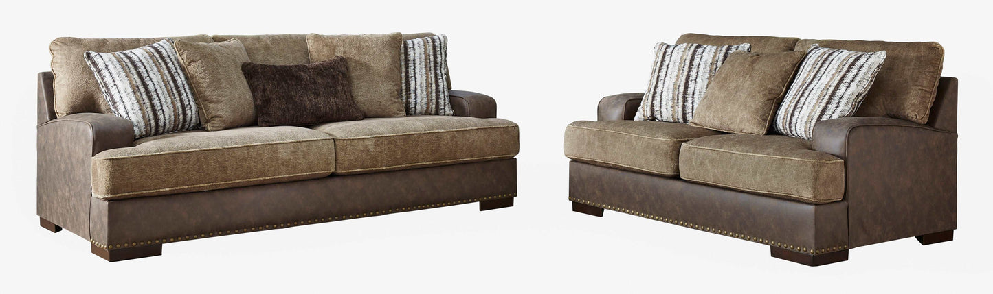 Alesbury Chocolate Living Room Set / 2pc