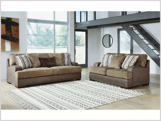 Alesbury Chocolate Living Room Set / 2pc