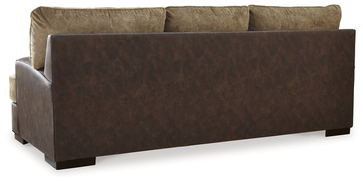 Alesbury Brown Sofa, Loveseat, Oversized Chair and Ottoman